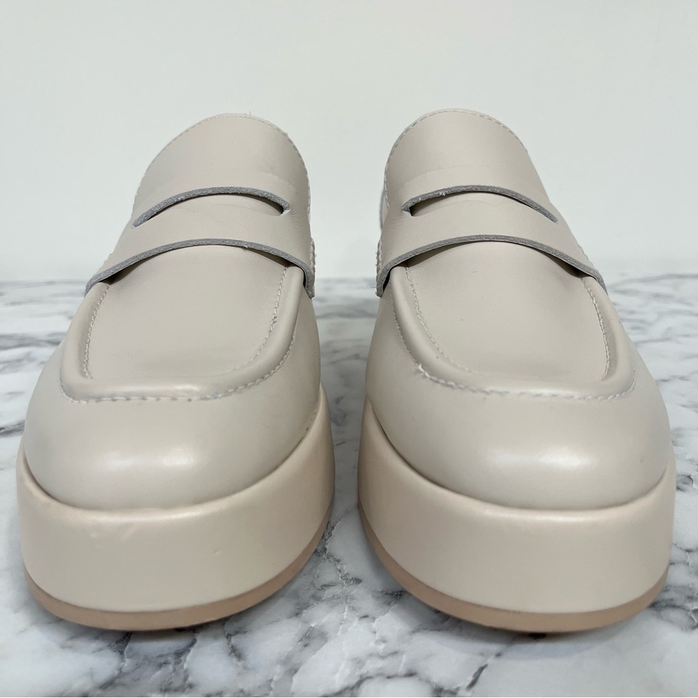 Dolce Vita Yanni Platform Penny Loafers Ivory Leather Women’s Size 10 - Picture 6 of 12